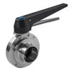 Steel & Obrien 3" Butterfly Valve, Trigger Handle/Weld Ends, 316-Viton BFVTW-3-316-VITON